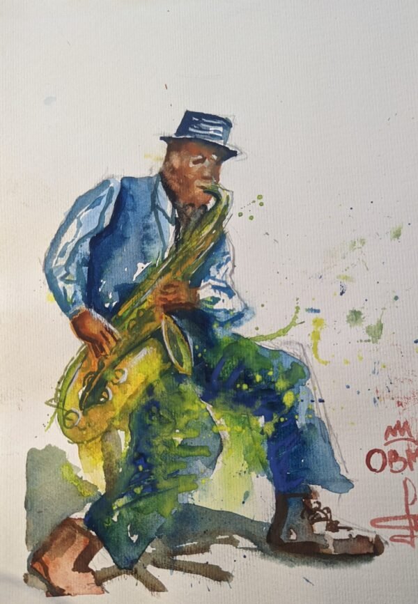 Afro saxman